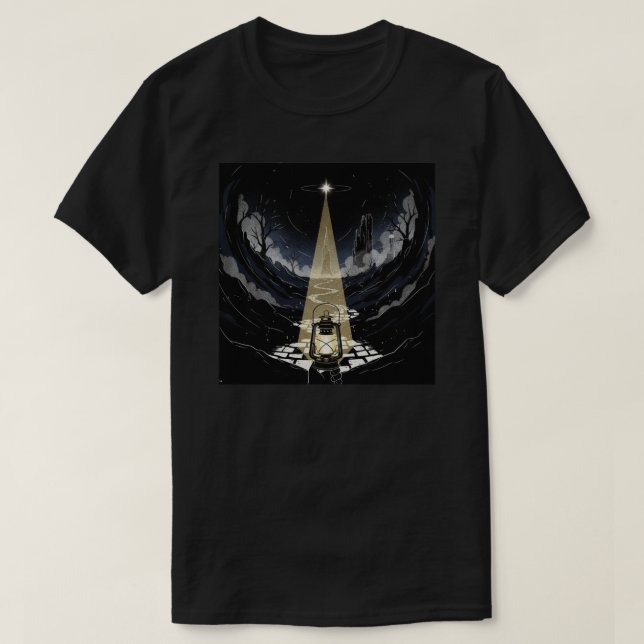 Camiseta Lanterna Mística da Floresta Escura (Frente do Design)