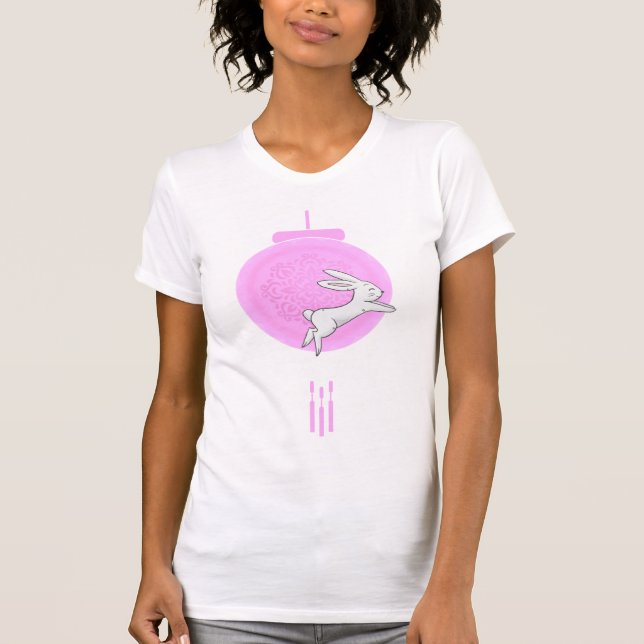 Camiseta Lanterna Rosa com Médio de Coelho Festival de outo (Frente)