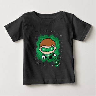Camiseta Lanterna Verde Chibi Voando Através Do Espaço
