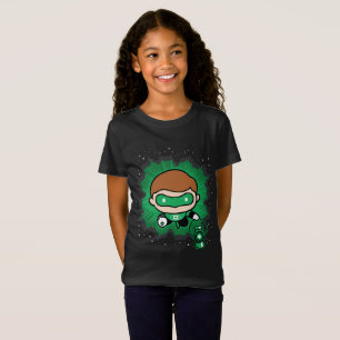 Camiseta Lanterna Verde Chibi Voando Pelo Espaço