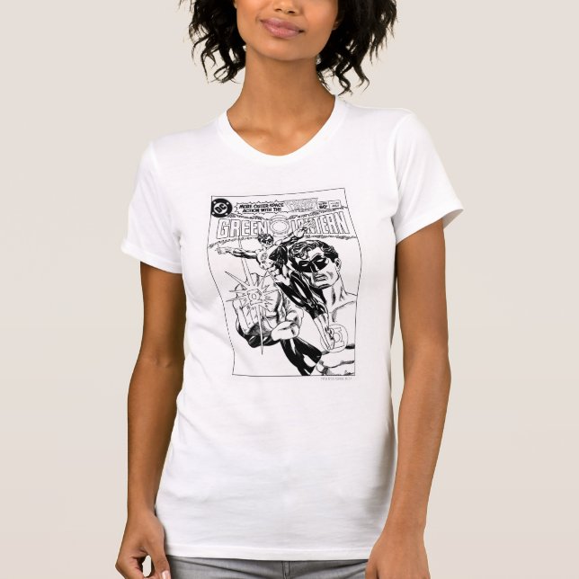 Camiseta Lanterna Verde - Cobrir Cômica de Ação, Preto e Br (Frente)