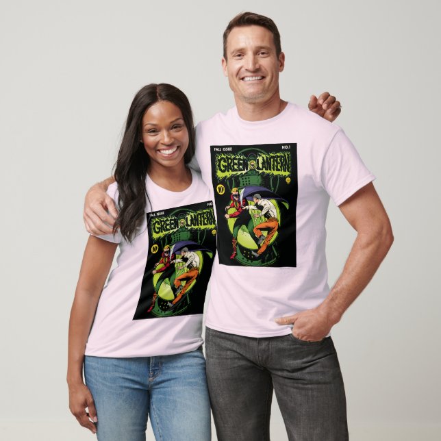 Camiseta Lanterna Verde com capa em combate (Unissex)