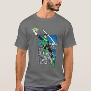 Camiseta Lanterna Verde com Fundo da Cidade