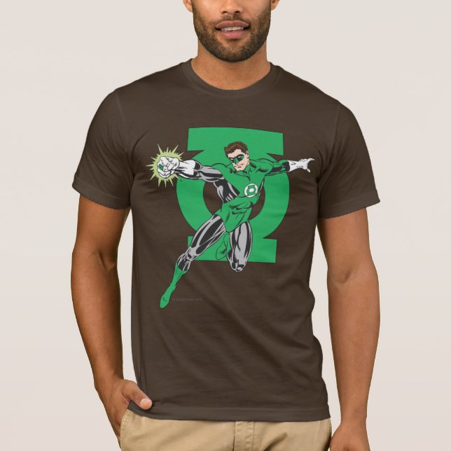 Camiseta Lanterna Verde com Fundo do Logotipo (Frente)