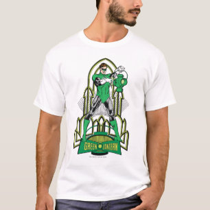 Camiseta Lanterna verde no fundo decorativo