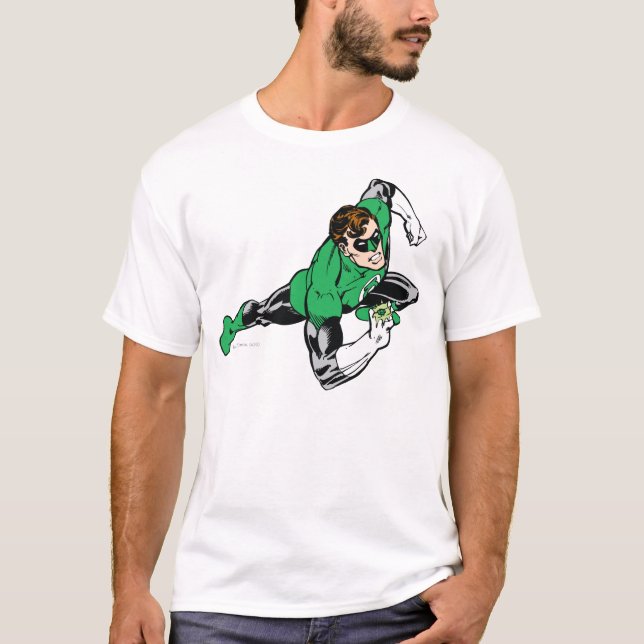 Camiseta Lanterna Verde Salta à Direita (Frente)