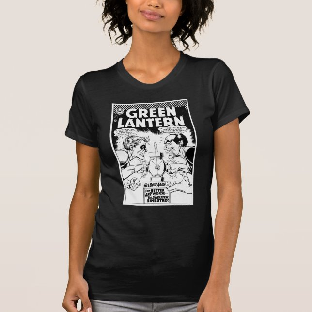 Camiseta Lanterna Verde vs Sinestro, Preto e Branco (Frente)
