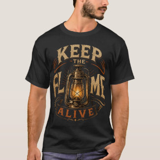 Camiseta Lanterna Vintage Manter a Chama Viva