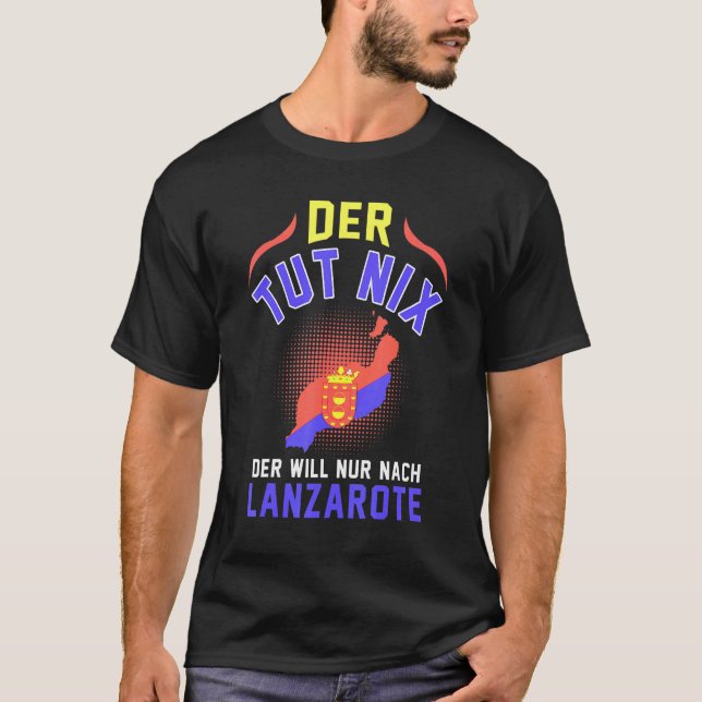 Camiseta Lanzarote Ilhas Canárias Espanha de Feriado de Via (Frente)