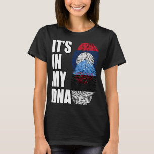 Camiseta Lao E Bandeira Do Patrimônio Do ADN Da Mistura Est