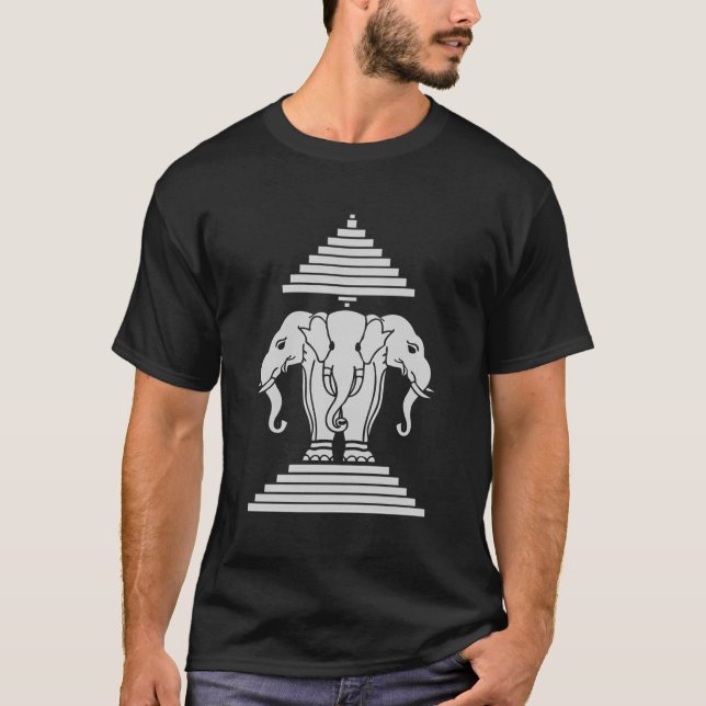 Camiseta Laos 3 Elefante Erawan Lao (Frente)