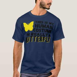 Camiseta lápide de borboleta de fantasia humana