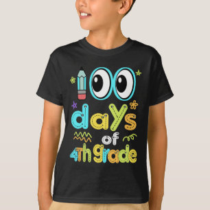 Camiseta Lápis 100 Dias Do 4º Grau 100º Dia Da Escola G