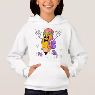 Camiseta Lápis Amigável Design de Volta às Aulas.