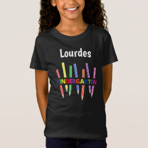 Camiseta Lápis coloridos Camisa-T de jardim de infância de
