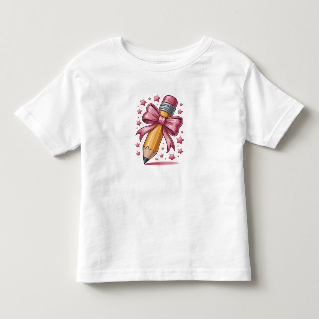 Camiseta Lápis Coquete Laço Agradecimento aos Professores E (Frente)
