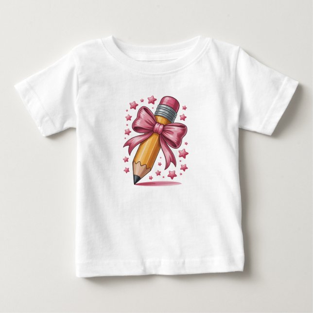Camiseta Lápis Coquete Laço Agradecimento aos Professores E (Frente)