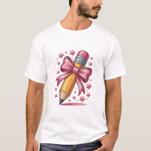 Camiseta Lápis Coquete Laço Agradecimento aos Professores E