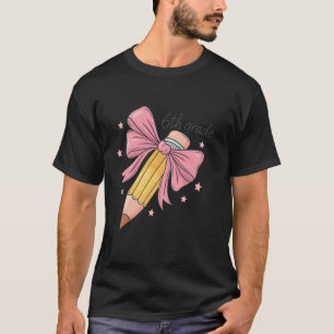 Camiseta Lápis Coquete Laço Professor Sexta Série De Volta