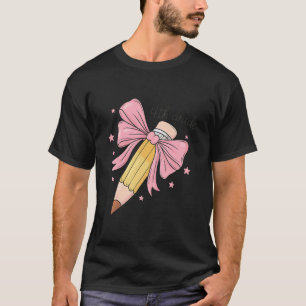 Camiseta Lápis Coquete Laço Professora Quarta Série De Volt