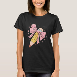 Camiseta Lápis Coquete Laço Professora Terceira Série Volta