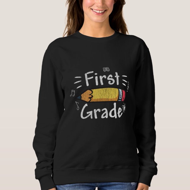 Camiseta Lápis da Primeira Série Volta às Aulas Crianças Es (Frente)