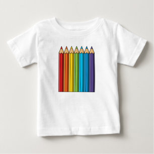 Camiseta Lápis de Coloração do Arco-Íris