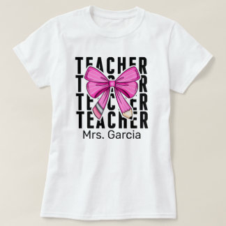 Camiseta Lápis de Coquetes Cor-de-Rosa-Cor-de-Corte Nome de