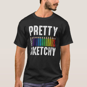 Camiseta Lápis De Cor bonito Com Cor Com Lápis Legal Pintor