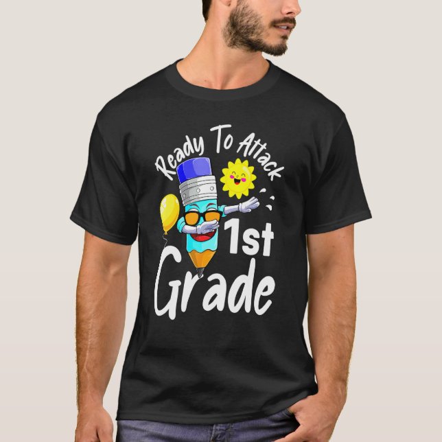 Camiseta Lápis De Dabbing Prontos Para Atacar 1 rua De Volt (Frente)