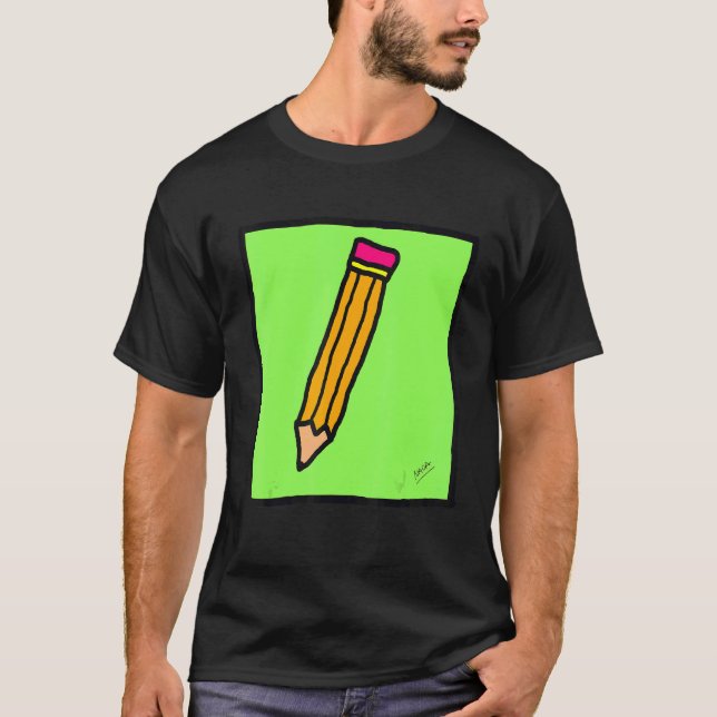 Camiseta lápis de diversão (Frente)
