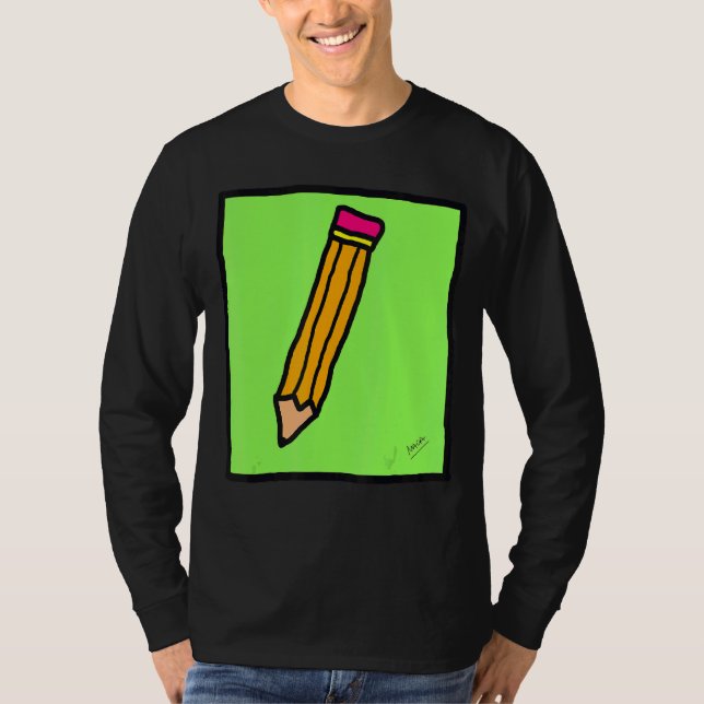 Camiseta lápis de diversão (Frente)