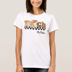 Camiseta Lápis de Fantasma com Nome de Professor Personaliz