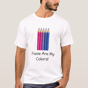 Camiseta lápis de orgulho bissexual
