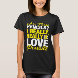Camiseta Lápis De Professora Eu Adoro Lápis