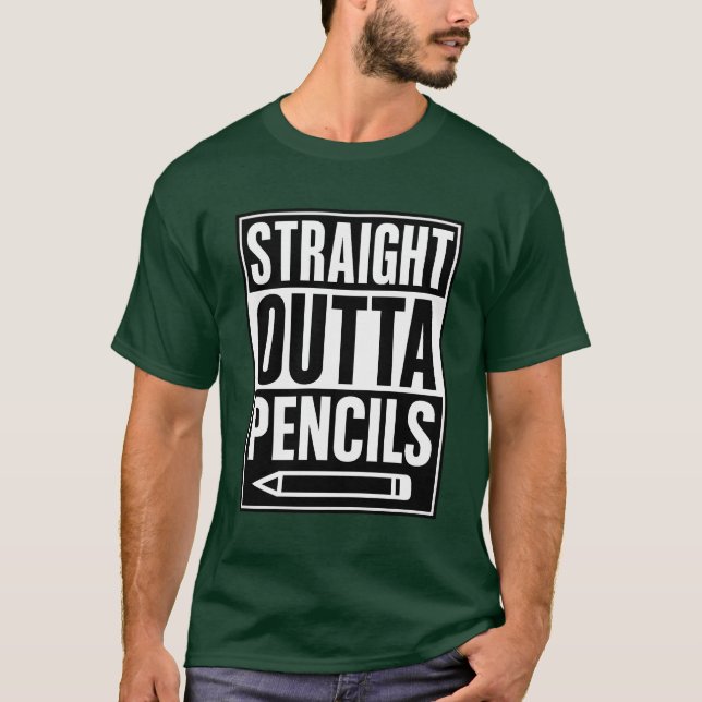 Camiseta Lápis de saída de hetero (Frente)