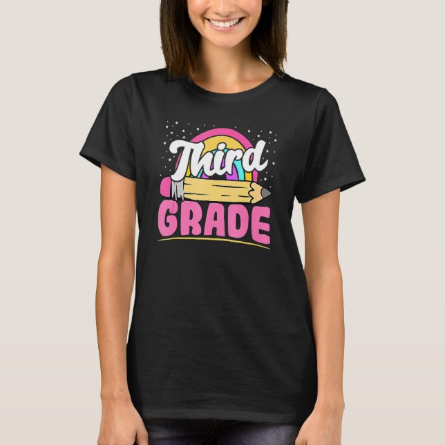 Camiseta Lápis De Terceiro Grau Primeiro Dia De Volta Ao En (Frente)
