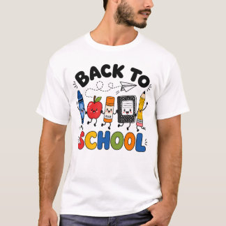 Camiseta Lápis de volta à escola Apple Pencil Caderno 