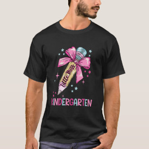 Camiseta Lápis do Arco Coquette Pequena Senhorita Jardim de