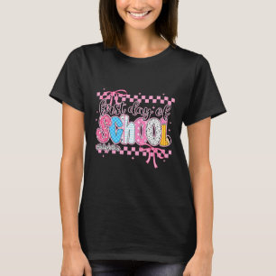 Camiseta Lápis do Primeiro Dia de Aula Professor Crianças d