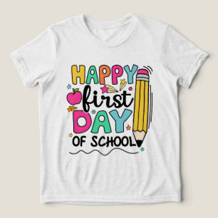 Camiseta Lápis do Primeiro Dia de Aula Professor Crianças F
