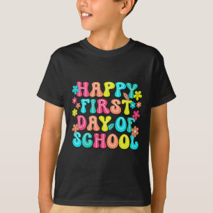 Camiseta Lápis Feliz Primeiro Dia De Aula Professor Criança