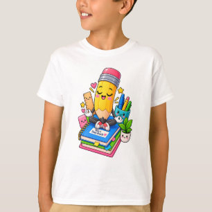 Camiseta Lápis Fofo Ioga Meditação Respire Fundo