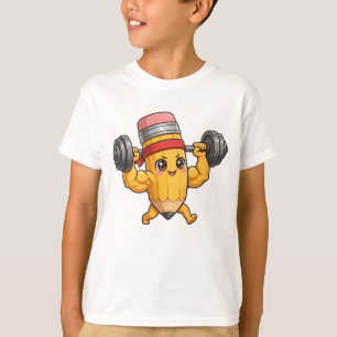 Camiseta Lápis Forte Fisiculturista - Volta ao Ginásio Esco