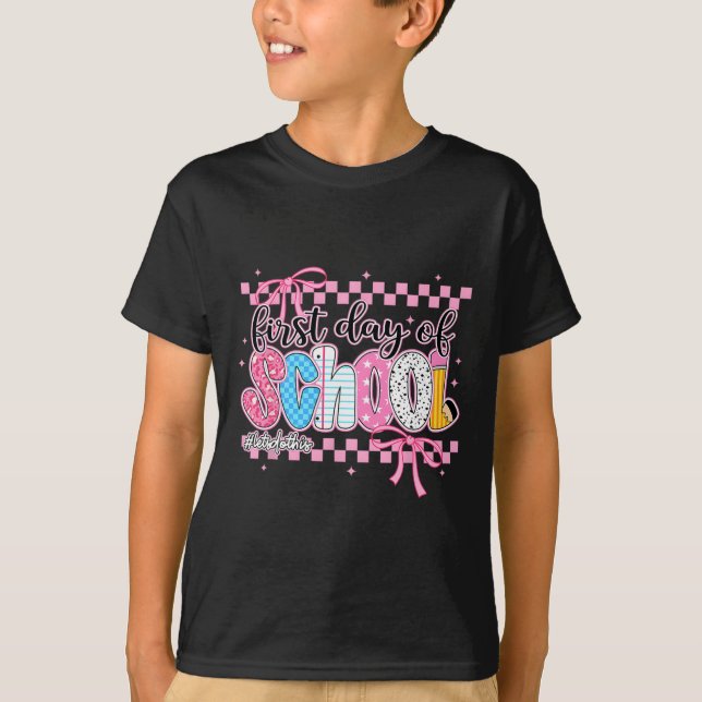 Camiseta Lápis Primeiro Dia De Aula Professor Crianças De V (Frente)