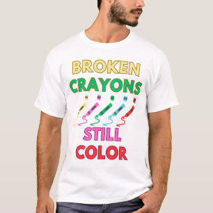 Camiseta lápis quebrados ainda cor
