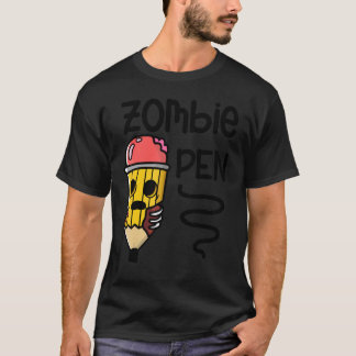 Camiseta Lápis Zumbi  Halloween Feriado Assustador