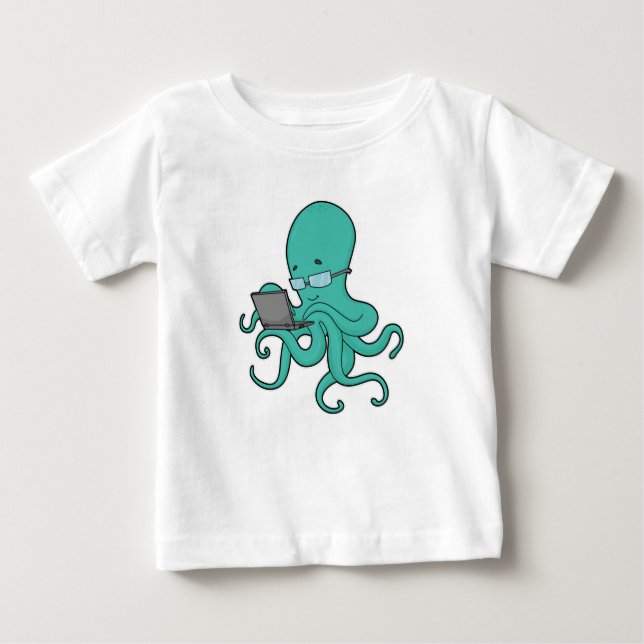 Camiseta Laptop Octopus (Frente)