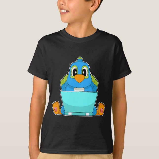 Camiseta Laptop Papagaio (Frente)