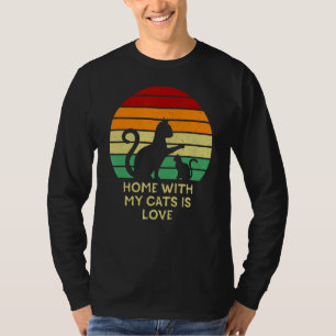 Camiseta Lar Com Meus Gatos É Amor Gato Gato Mãe Gatinho Ga